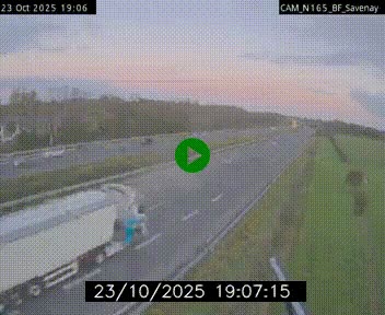 Webcam sur la N165 à hauteur de Savenay, au nord-ouest de Nantes en direction de la Bretagne