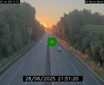 Webcam sur le périphérique de Nantes (N844) entre la Porte de Saint-Luce et la Porte d'Anjou, à l'est de la ville