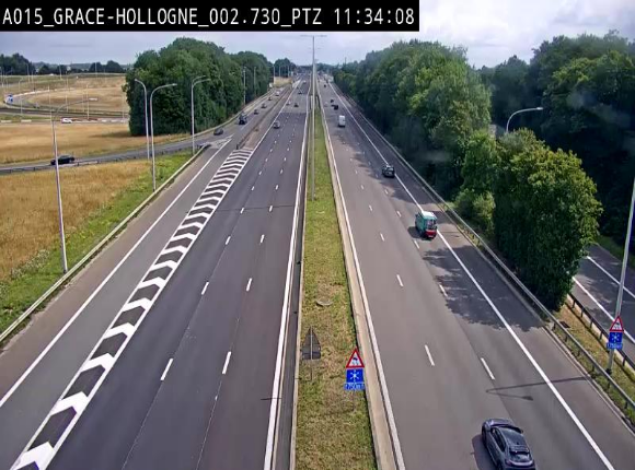 Caméra trafic Belgique - Grâce-Hollogne - E42, jonction avec A604, direction Loncin/Aéroport de Liège -  BK 3.2