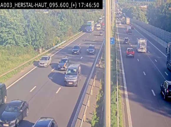 Webcam autoroute Belgique - Herstal - E40 direction Aix-la-Chapelle - BK 97