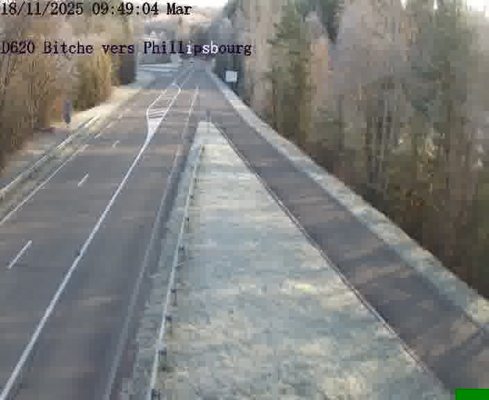 Webcam sur la D620, sur le contournement de Bitche. Vue orientée vers Philippsbourg