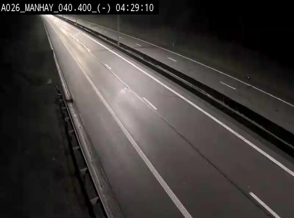 Webcam autoroute A26/E25 à hauteur de Manhay, après la jonction avec la N651 en direction de Liège - BK 40.4
