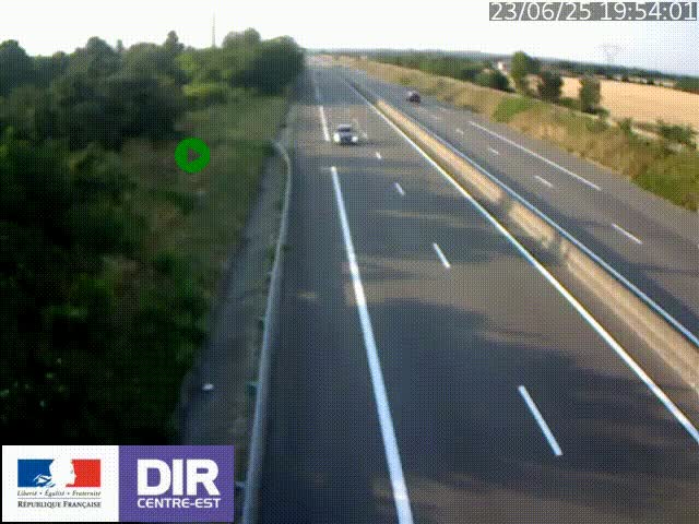 Webcam sur le contournement de Valence, sur la Nationale 7, à la jonction avec la N532, caméra orientée vers Grenoble