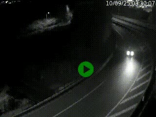 Caméra autoroute à la jonction entre l'A7 et la D301 (Boulevard urbain Sud de Lyon) à Feyzin, au sud de Lyon. Vue orientée vers Mions