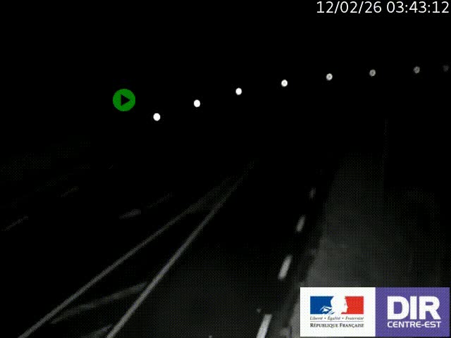 Webcam sur le col Pin Bouchain, vue orientée vers Roanne, en provenance de Lyon sur la nationale 7 (N7)