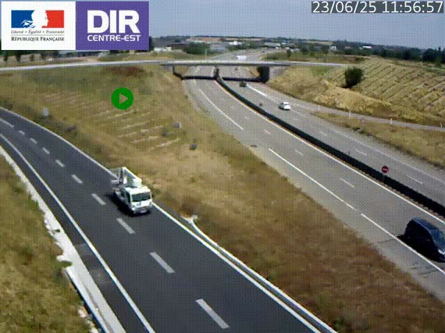 Webcam sur le contournement de Valence, sur la Nationale 7, caméra orientée vers Lyon