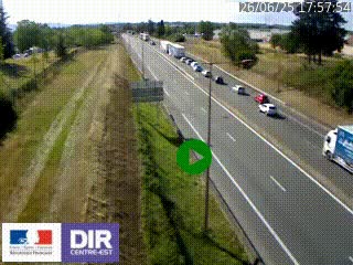 Webcam à Mably, à proximité de Roanne en direction de Moulins sur la N7
