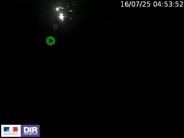 Webcam à Bron sur l'A43 à la jonction avec le boulevard périphérique de Lyon (D383). Vue orientée vers Lyon