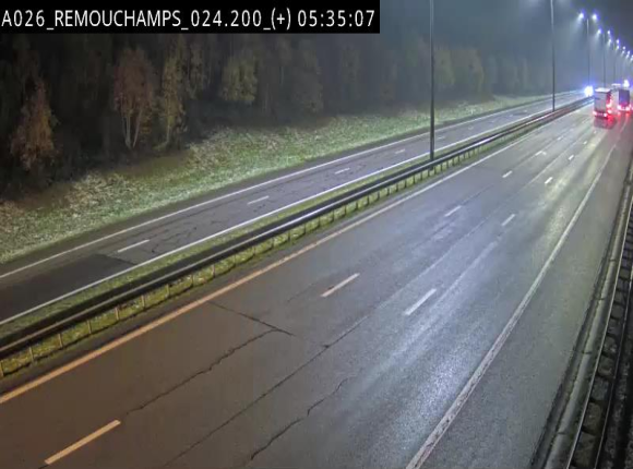 Webcam à hauteur de Spa entre la sortie Remouchamps et la sortie Stavelot. Vue orientée vers les Ardennes