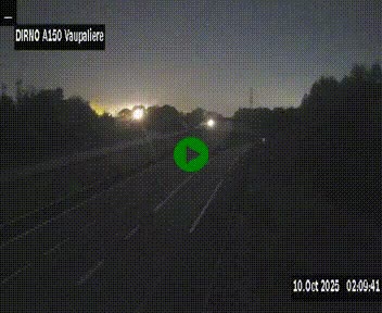 Webcam autoroute A150 à hauteur de La Vaupalière en périphérie de Rouen. Vue orientée vers Rouen