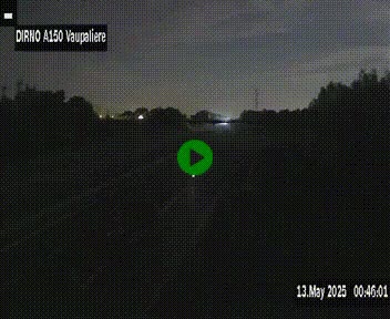 Webcam autoroute A150 à hauteur de La Vaupalière en périphérie de Rouen. Vue orientée vers Rouen