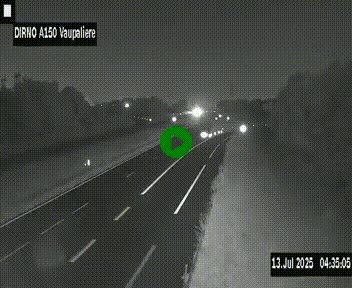 Webcam autoroute A150 à hauteur de La Vaupalière en périphérie de Rouen. Vue orientée vers Rouen