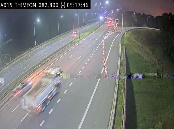 Caméra trafic Belgique - Thiméon - E42, jonction avec A54 (E420) direction La Louvière/Charleroi - BK 82.82