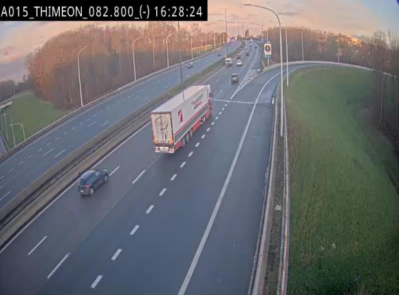 Caméra trafic Belgique - Thiméon - E42, jonction avec A54 (E420) direction La Louvière/Charleroi - BK 82.82