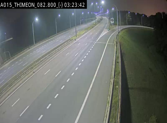 Caméra trafic Belgique - Thiméon - E42, jonction avec A54 (E420) direction La Louvière/Charleroi - BK 82.82