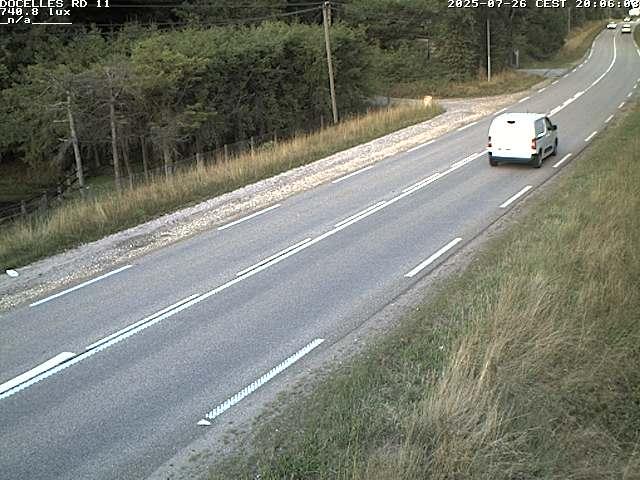 Webcam à 424 mètres d'altitude dans la Tranchée de Docelles dans les Vosges, à proximité d'Epinal sur la route de Gerardmer (D11)