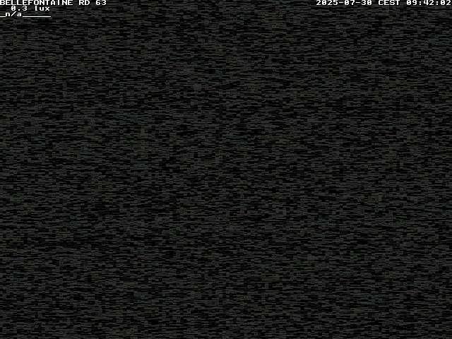 Webcam à Bellefontaine dans les Vosges à 552 mètres d'altitude sur la D63, à la jonction avec la D20A