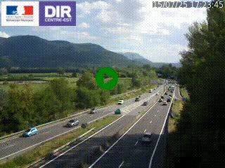 Caméra trafic à Meylan sur la Rocade-Sud de Grenoble en direction d'Aix-en-Provence