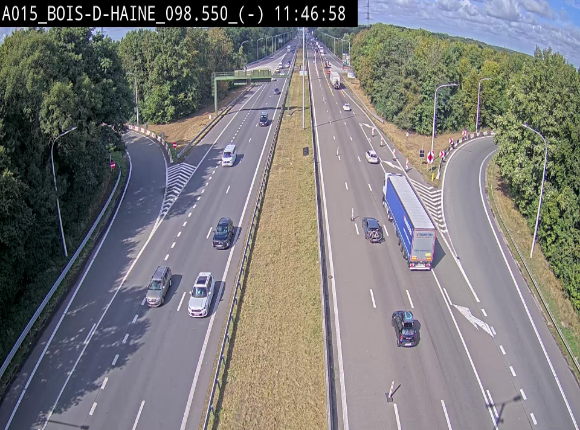 Webcam autoroute Belgique - Bois d'Haine - E42 - BK 98.6