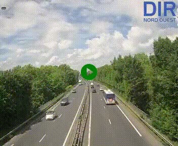 Webcam sur le périphérique de Caen (N814) à l'est de la ville, à Mondeville hauteur de la sortie 2, Presqu'île-Rives de l'Orne, au bout de l'autoroute A13