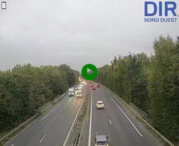 Webcam sur le périphérique de Caen (N814) à l'est de la ville, à Mondeville hauteur de la sortie 2, Presqu'île-Rives de l'Orne, au bout de l'autoroute A13