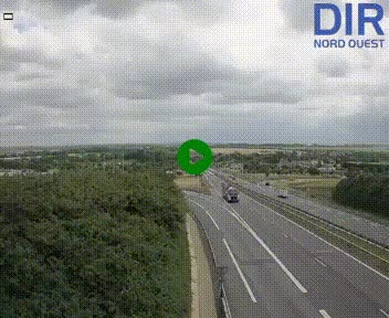 Webcam au début de l'A84 sur le périphérique Ouest de Caen (N814) à hauteur de la sortie 9, Porte de Bretagne