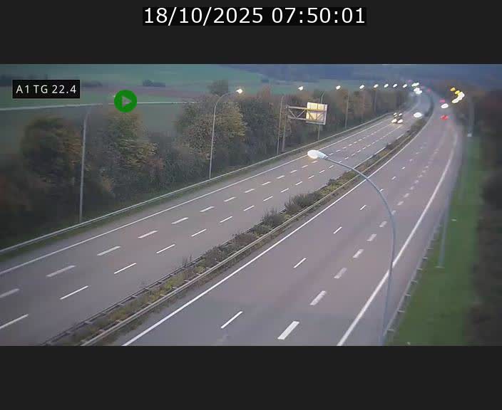 Traffic live webcam Luxembourg Flaxweiler - A1 direction Luxembourg - BK 22.4