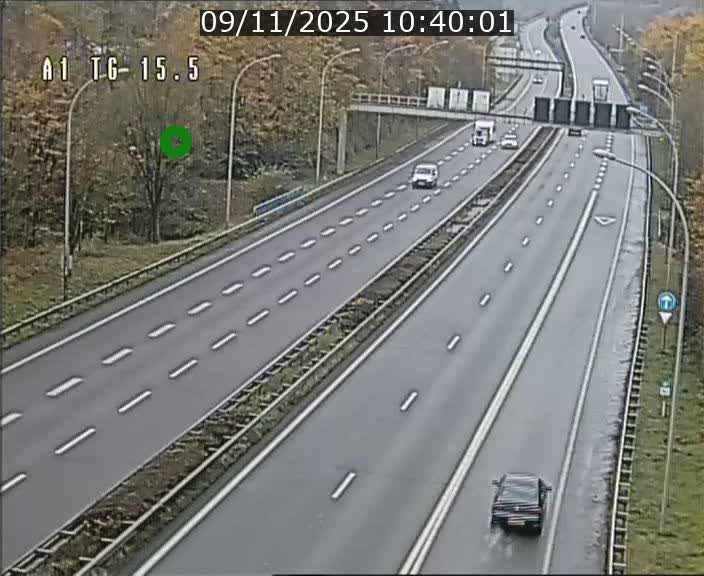 Traffic live webcam Luxembourg Munsbach - A1 direction Luxembourg - BK 15.5