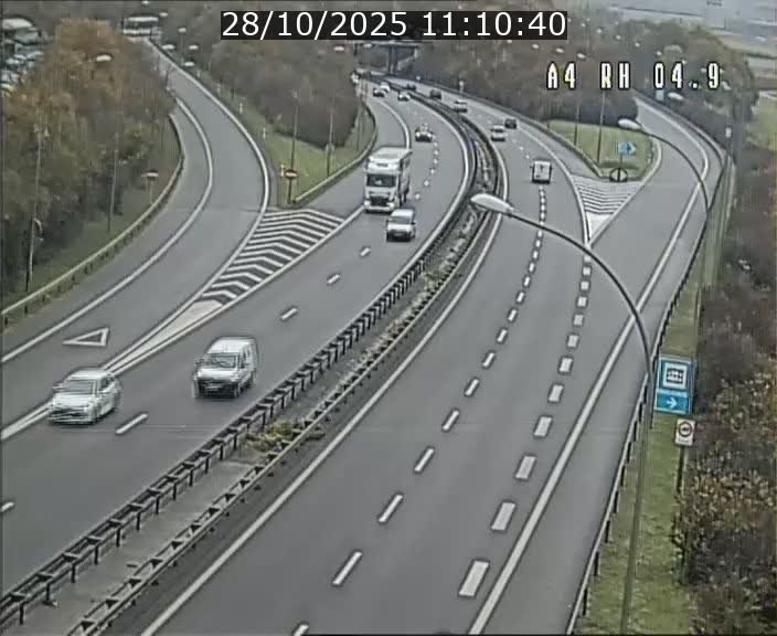 Traffic live webcam Luxembourg Leudelange - A4 - BK 4.9 - direction Luxembourg