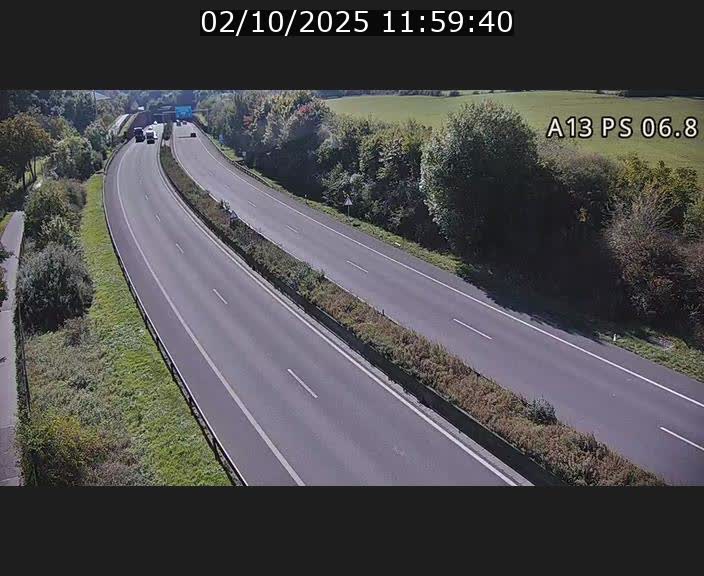 Traffic live webcam Luxembourg Ehlerange - A13 direction Esch-sur-Alzette - BK 6.8
