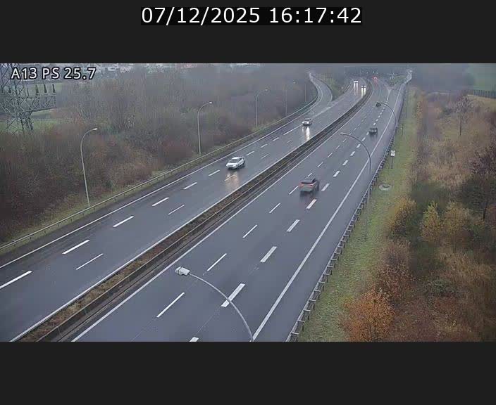 Traffic live webcam Luxembourg Frisange - A13 direction Allemagne - BK 26