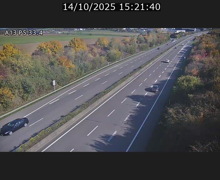 Webcam trafic sur A13 à hauteur de Mondorf-les-Bains en direction d'Altwies
