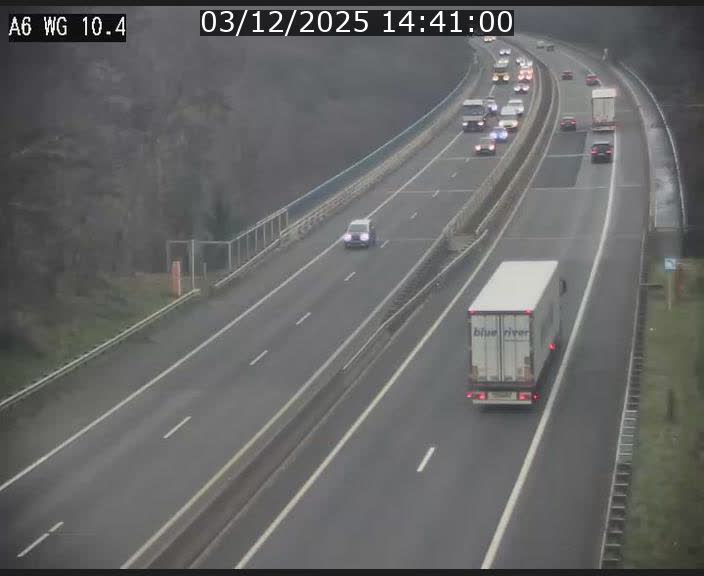 Traffic live webcam Luxembourg Mamer - A6 - BK 10.4 - direction Luxembourg/France/Allemagne