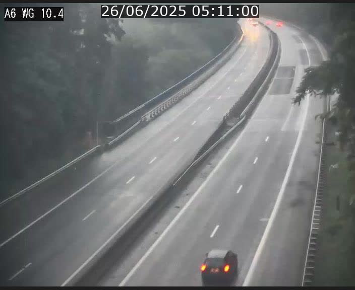 Traffic live webcam Luxembourg Mamer - A6 - BK 10.4 - direction Luxembourg/France/Allemagne