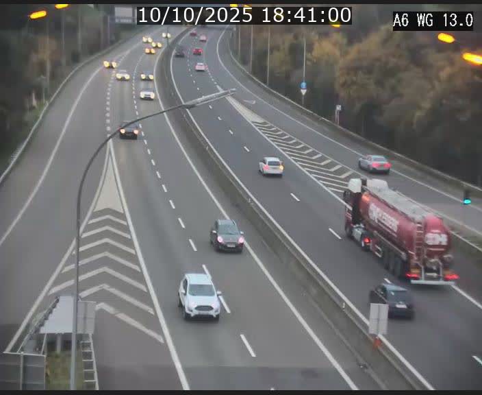 Traffic live webcam Luxembourg Mamer - A6 - BK 13 - direction Luxembourg/France/Allemagne