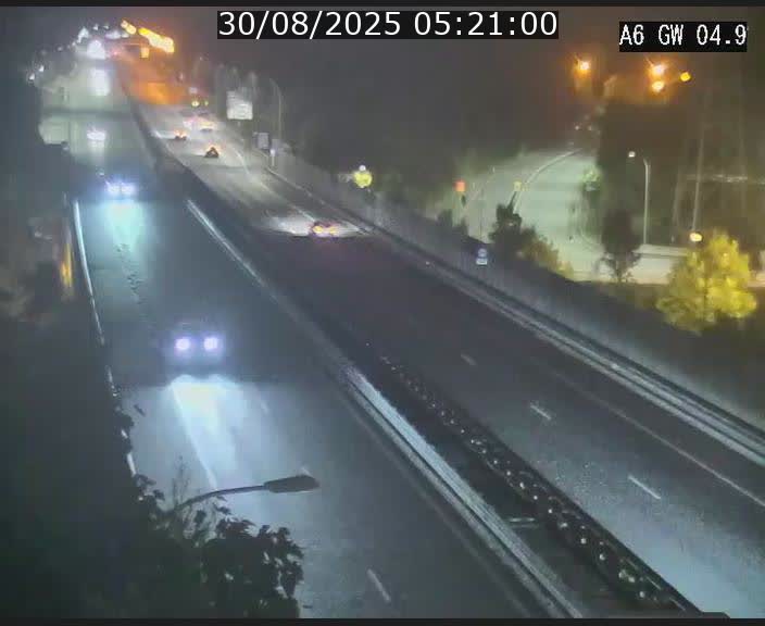 Traffic live webcam Luxembourg Croix de Cessange - A6 - BK 4.9 - direction Belgique