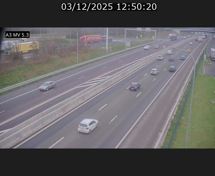 Webcam à l'Aire de Berchem au Luxembourg sur l'A3. Vue orientée vers la France