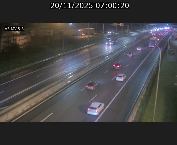 Webcam à l'Aire de Berchem au Luxembourg sur l'A3. Vue orientée vers la France