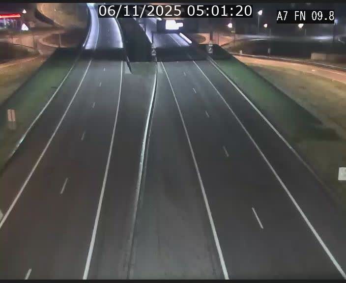 Caméra trafic Luxembourg - A7, Tunnel Gousselerbierg, sortie sud, direction rond-point Lorentzweiler (BK 9.9)