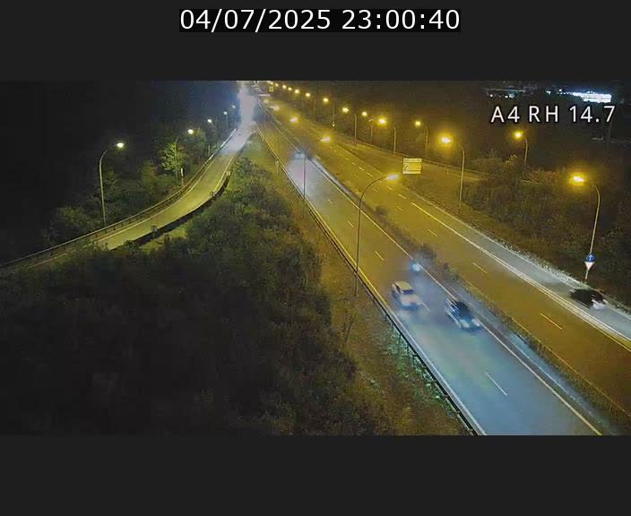 Traffic live webcam Luxembourg Jonction Lankelz - A4 - BK 14.7 - direction Luxembourg