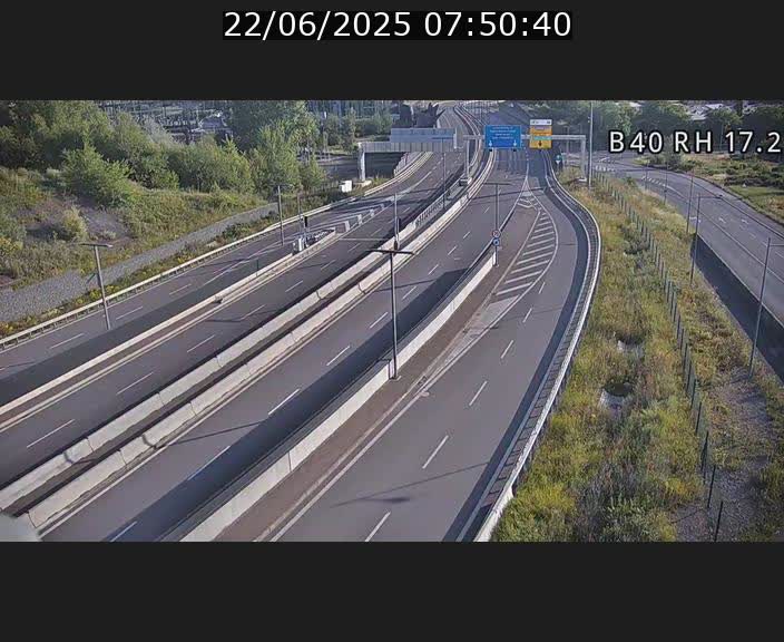 Webcam sur le contournement d'Esch Belval à hauteur de la sortie Université de Luxembourg. Vue orientée vers Luxembourg