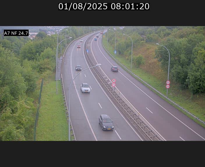 Caméra trafic Luxembourg - A7, Schieren direction Mersch