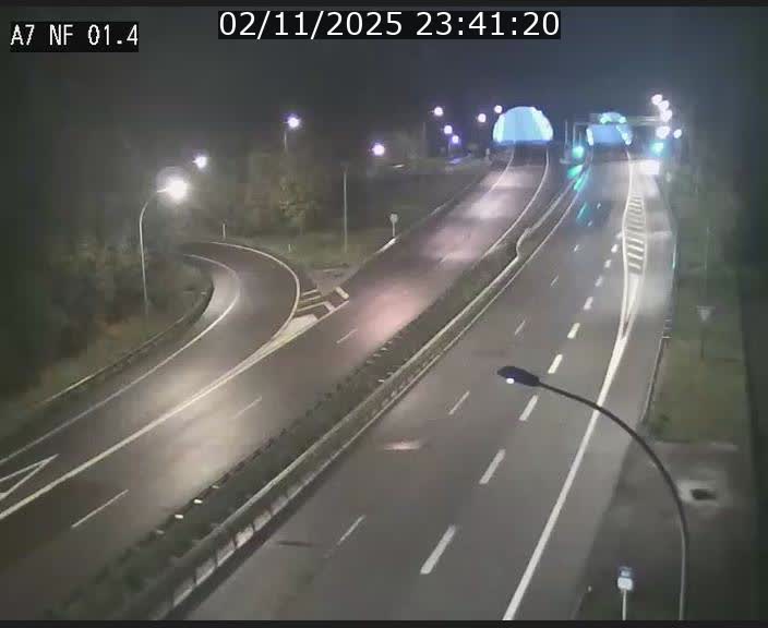 Caméra autoroute Luxembourg A7 - Echangeur Waldhaff - direction Tunnel Stafelter