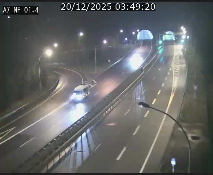 Caméra autoroute Luxembourg A7 - Echangeur Waldhaff - direction Tunnel Stafelter