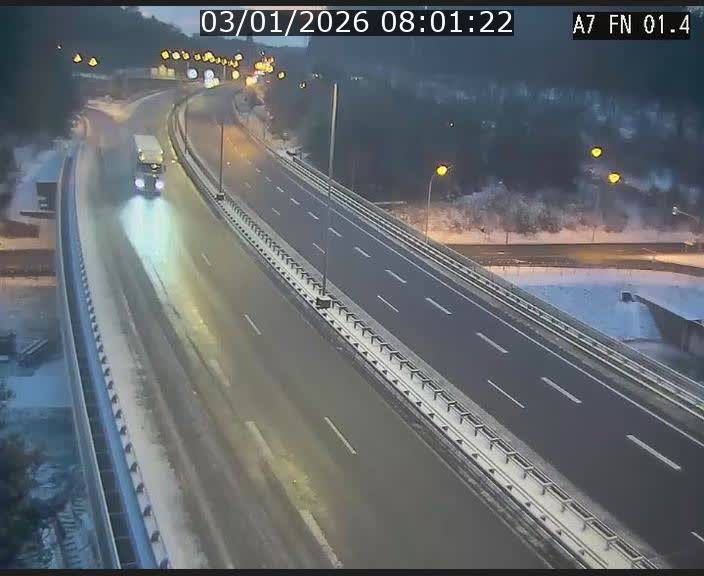 Caméra autoroute Luxembourg A7 - Tunnel Stafelter - direction Echangeur Grünewald