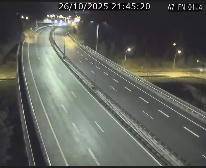 Caméra autoroute Luxembourg A7 - Tunnel Stafelter - direction Echangeur Grünewald