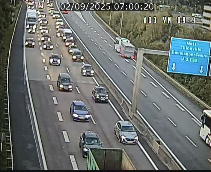 Webcam Autoroute à la Croix de Bettembourg - A3 - BK 9.9 - direction France