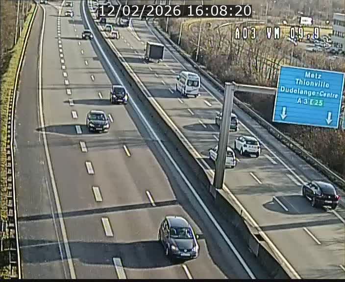 Webcam Autoroute à la Croix de Bettembourg - A3 - BK 9.9 - direction France