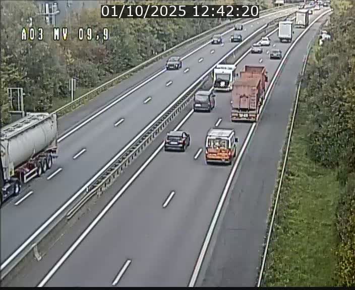Webcam Autoroute à la Croix de Bettembourg - A3 - BK 9.9 - direction Luxembourg-Ville