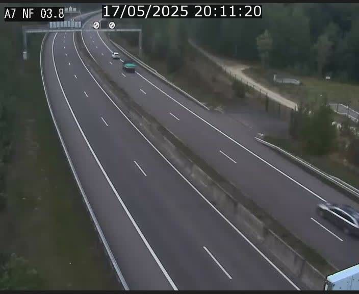 Webcam autoroute A7 au Luxembourg à la sortie du Tunnel Stafelter vers le Nord